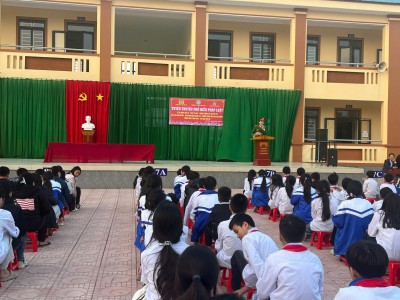 Công an xã phổ biến nội dung về giáo dục pháp luật